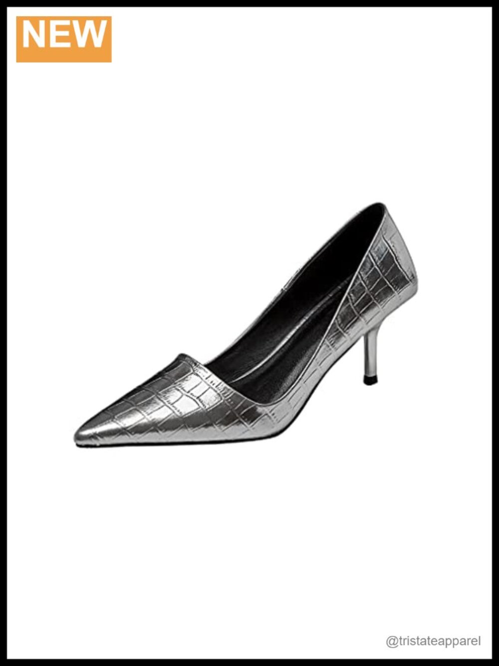 Genuine Leather Handmade Pointed Toe Mid Stiletto Heel Slip On Loafer Pumps